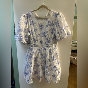 Blue floral dress